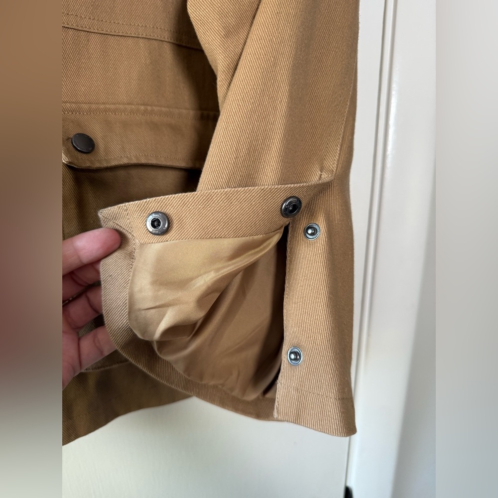 Avec Les Filles Washed Cotton Field Utility Jacket Tan Khaki Plus Size 2X - Picture 10 of 15